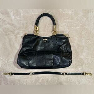 Coach - NWOT ✨Madison Carrie Satchel In Supple Black Leather w/ Brass Hardware✨